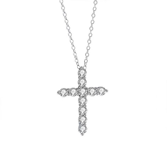 Moissanite Cross Pendant WIth 925 Silver