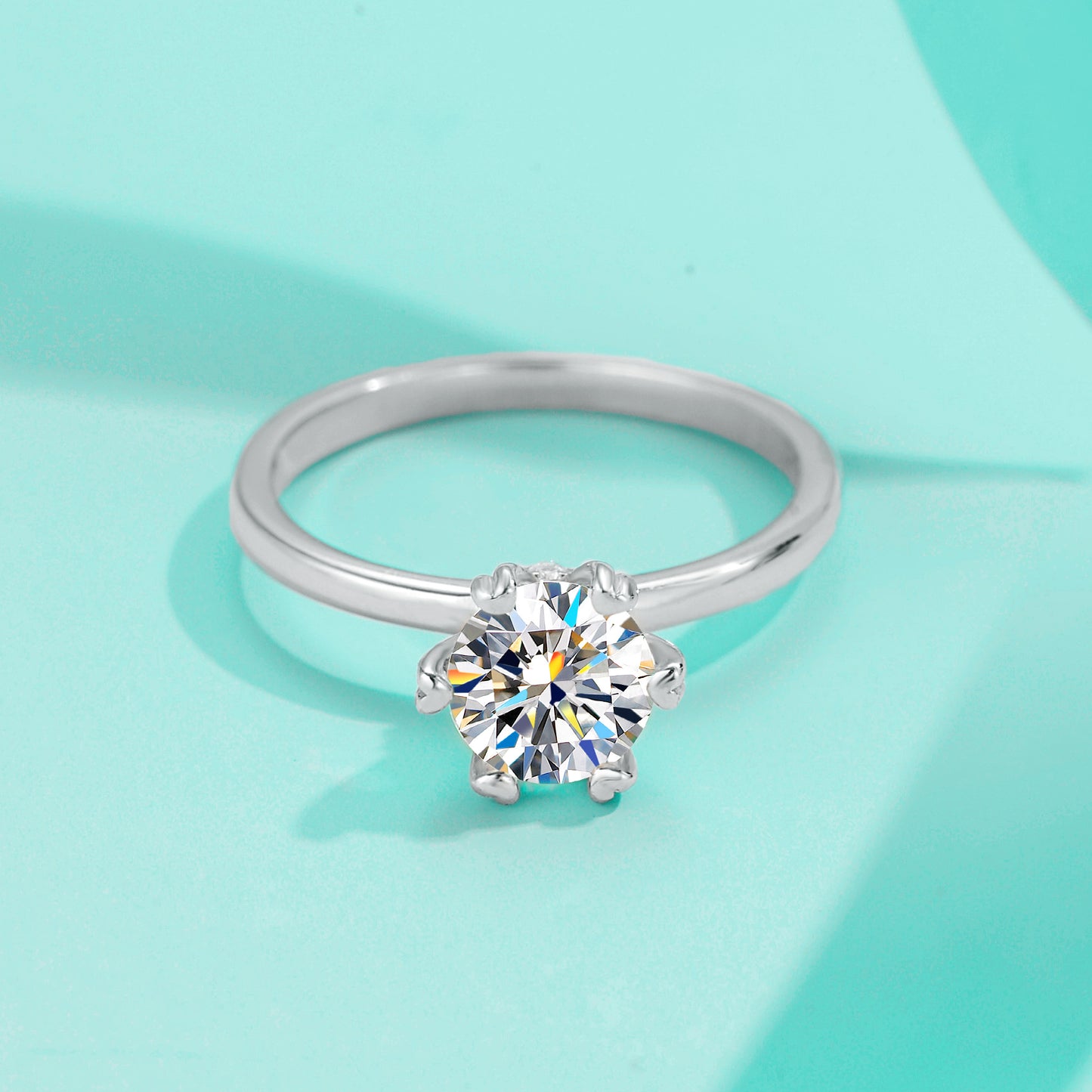 Round Cut Moissanite Necklaces With 925 Silver