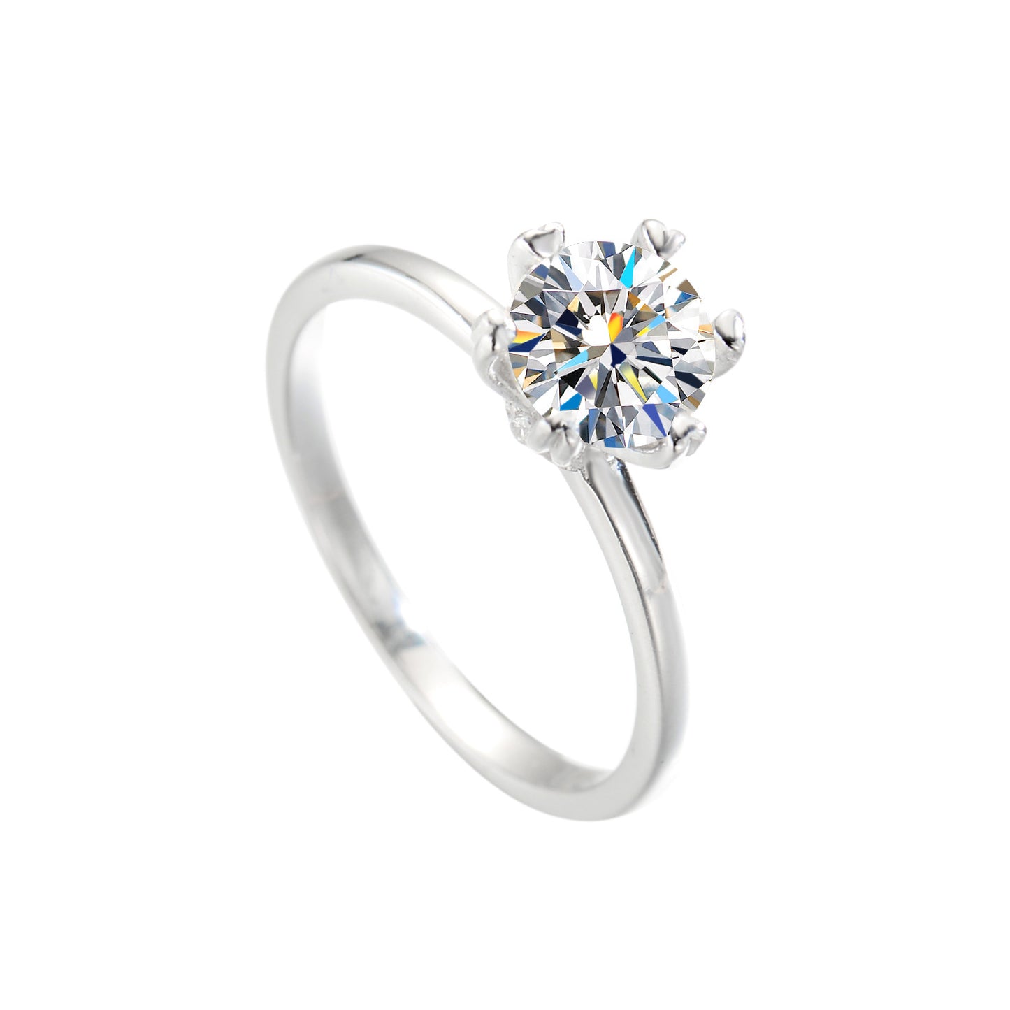 Round Cut Moissanite Necklaces With 925 Silver