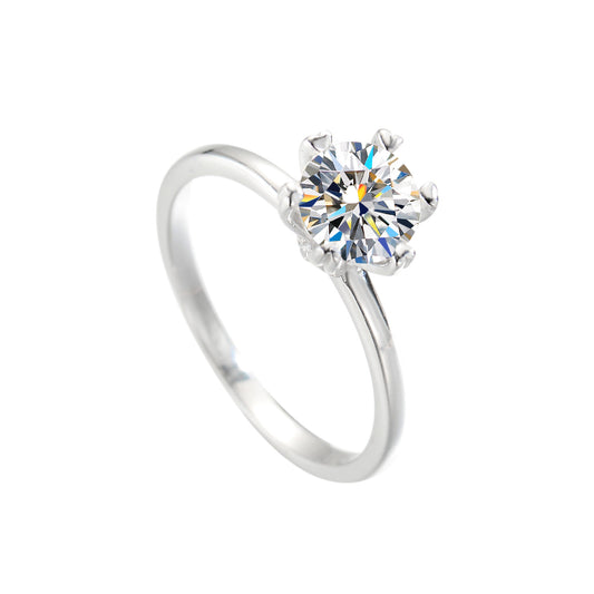 Round Cut Moissanite Necklaces With 925 Silver